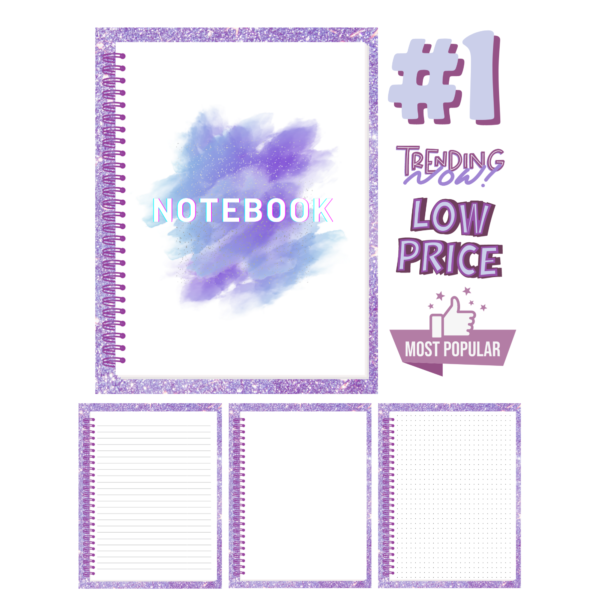 Purple Glitter Digital Notebook - Image 8