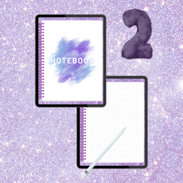 Purple Glitter Digital Notebook - Image 3