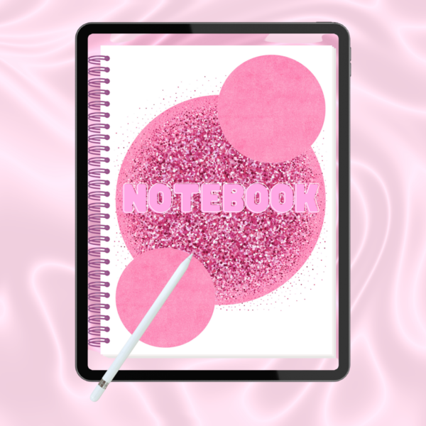 Pink Glitter Digital Notebook