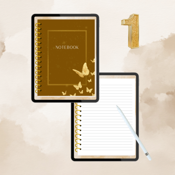 Gold Glitter Digital Notebook - Image 2