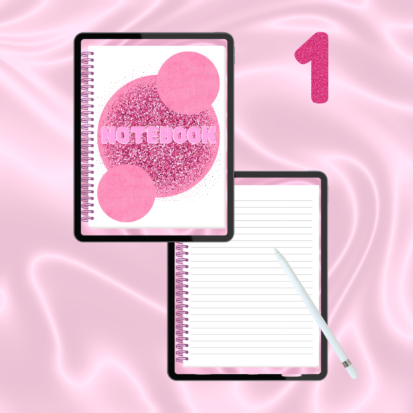 Pink Glitter Digital Notebook - Image 2