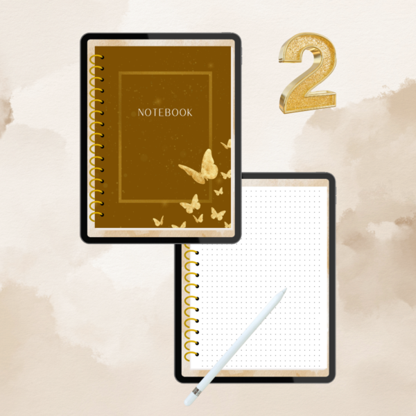 Gold Glitter Digital Notebook - Image 3