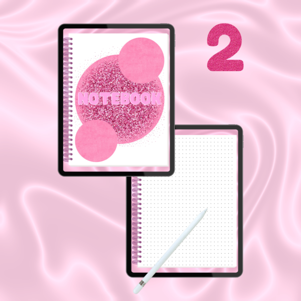 Pink Glitter Digital Notebook - Image 3