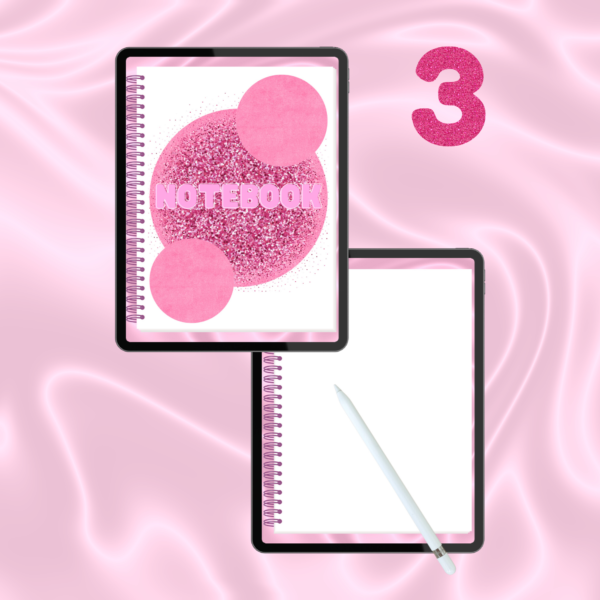 Pink Glitter Digital Notebook - Image 4